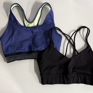Nike Blue and Black Sports Bras